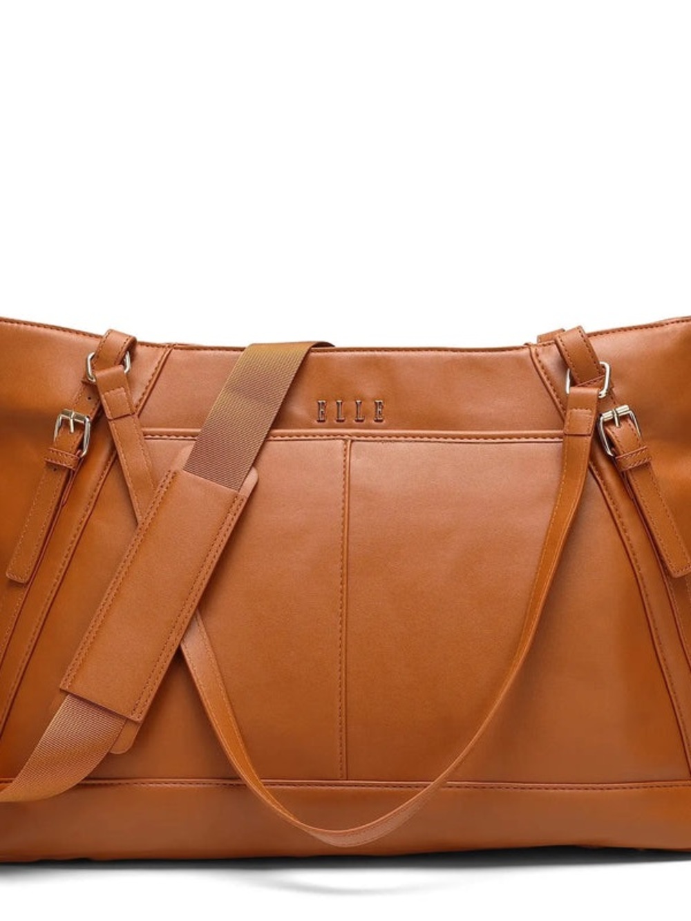 Elle Leisure Luxe 33L Vegan Leather Weekender Tote Bag - Picture 6 of 16